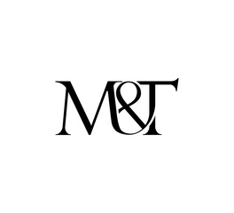 Initial Letter Logo. Ampersand Symbol. Logotype design. Simple Luxury Black Flat Vector MT