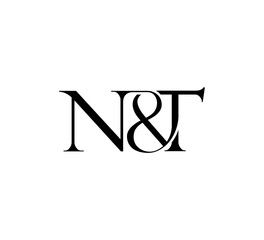 Initial Letter Logo. Ampersand Symbol. Logotype design. Simple Luxury Black Flat Vector NT