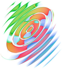 Abstract colorful font set with rainbow circles effect