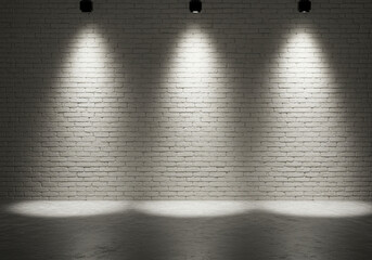 Brick Wall Realistic spotlights