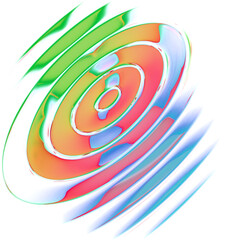 Abstract colorful font set with rainbow circles effect