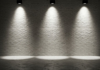 Brick Wall Realistic spotlights
