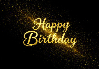 Hand-drawing modern lettering "happy birthday" on white background