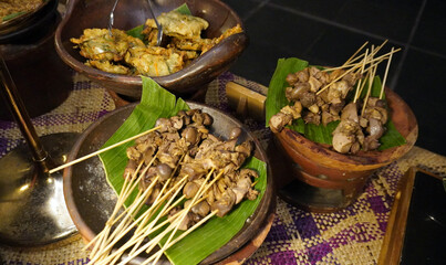 Javanese street food gem: Skewered chicken liver & gizzard, marinated to perfection