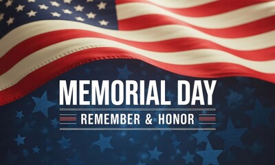 American flag memorial day background stars stripes remember and honor