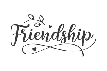 Minimalist handwritten friendship quote design