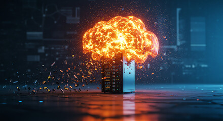 Server rack explosion