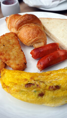 Simple, delicious Western breakfast. Perfect for healthy eating, hotel menus, or a cozy morning vibe