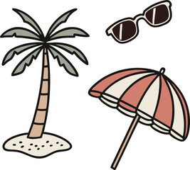 summer beach svg icon