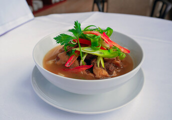 Rib soup with vegetables