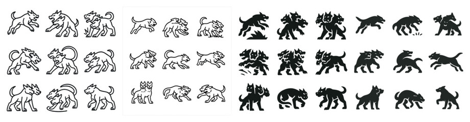 Wild animal silhouette icons set – solid, filled, creature and wildlife symbols