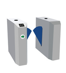 vektor metal turnstile to block the passage without permission. turnstile icon.