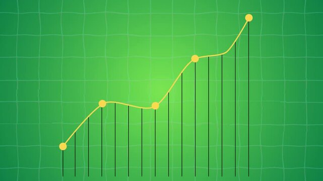 The business graph showing growth