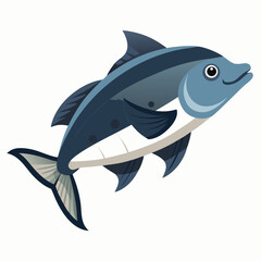 Halibut Illustration A Detailed Vector Graphic of a Flatfish on a Clean White Background Suitable for