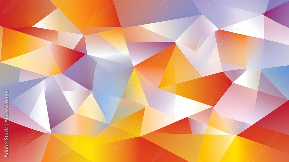 Poster dynamic polygonal structure in vivid color gradients and a modern style
