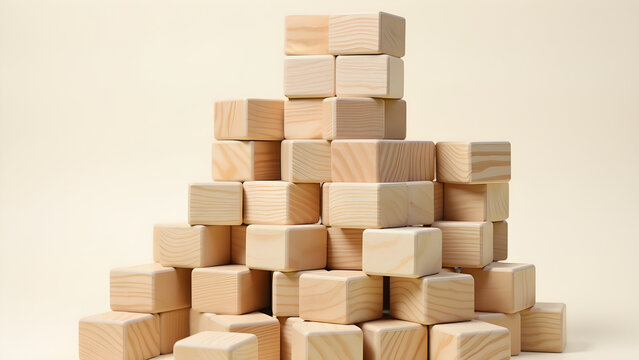 Wooden Blocks Tower The Foundation of Education