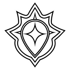 Obraz premium Scarlet Neon Line Art Vector Design