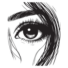 Obraz premium black and white eye