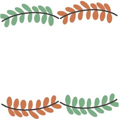 green wreath on white background
