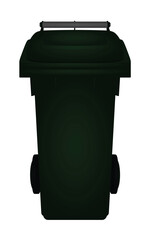 Green waste bin. vector illustration	
