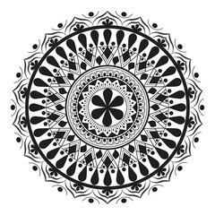 Premium Ethnic Mandala Pattern &ndash; Black and White Decorative Design