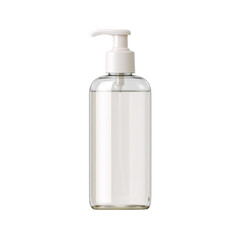 Clear Pump Bottle for Liquid Products with Minimal Design Ideal for Cosmetic and Personal Care Applications Transparent background or png