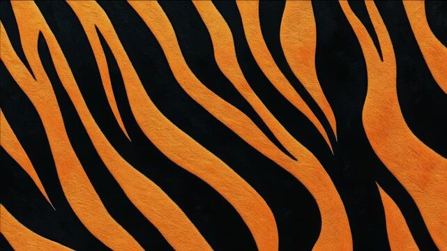 Artistic rendering of tiger stripes with a modern twist, featuring bold colors and abstract design elements.