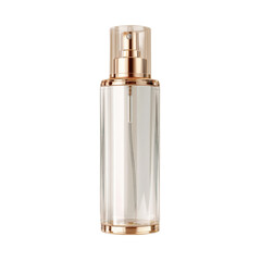 Elegant Clear Spray Bottle with Gold Accents Ideal for Beauty Products and Fragrances, Empty...