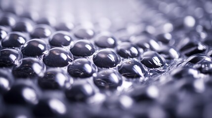 Macro detail of bubble wrap or plastic texture with light reflections, high contrast