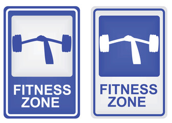 Fitness zone sign. vector illustration