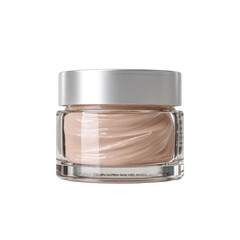 Elegant Cream Jar with Smooth Texture, Perfect for Skincare and Beauty Product Presentation Transparent background or png