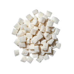 Pile of Small White Sugar Cubes