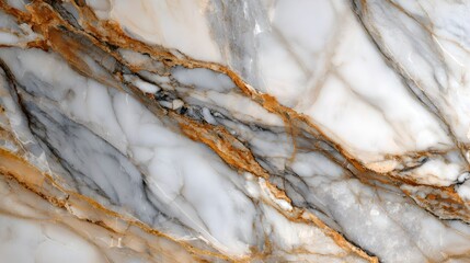photograph showcasing the intricate and sophisticated texture of Calacatta Gold marble featuring prominent veins in shades of grey