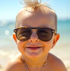 Baby with sunglasses