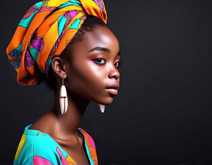 African fashion model