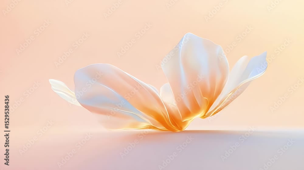 Aufkleber abstract flowing fabric with pastel gradient background artistic modern design creative shapes and s