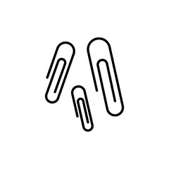 cute black and white paper clip  icon vector for graphic design needs and others