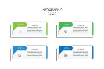 Infographic elements design template, business concept with 4 steps or options, can be used for workflow layout, diagram, annual report, web design.Creative banner, label vector.