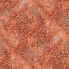 A weathered rusty metal surface with deep red, orange, and brown hues, rich texture and patina details.