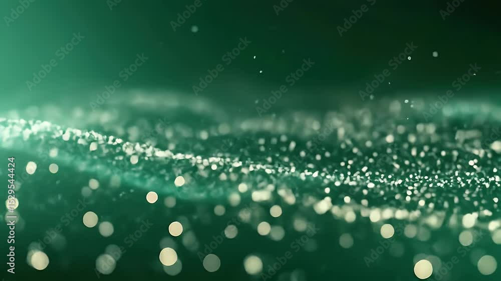 Aufkleber abstract dark teal wavy background with glittering particle effects seamlessly looping animation cre