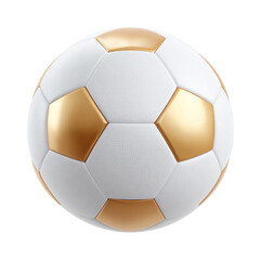 PNG Soccer ball with white and gold panels