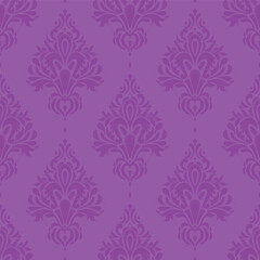 Elegant damask floral seamless pattern. Abstract botanical vector illustration for fabric, textile, wallpaper.