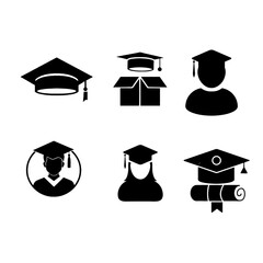 Convocation cap icon design vector image
