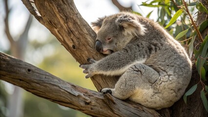 Obraz premium Koala perched on a tree