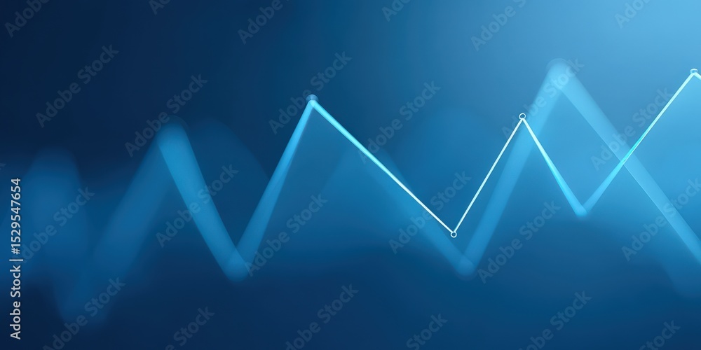 Aufkleber marketing metrics engagement optimization concept. graphical representation of fluctuating data tren