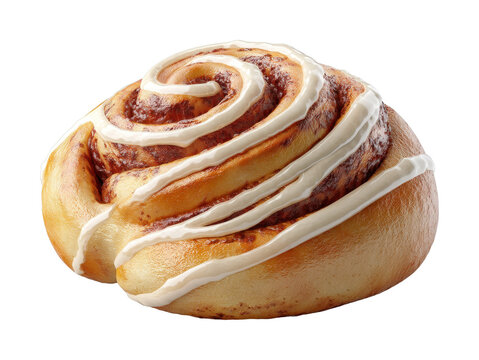 PNG Delicious cinnamon roll with cream icing
