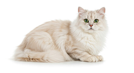 Obraz premium british kitten cat on white background