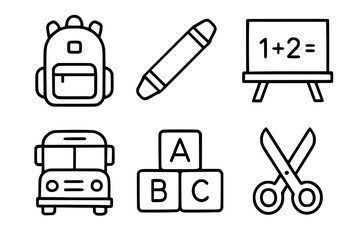 School Education Icon Set