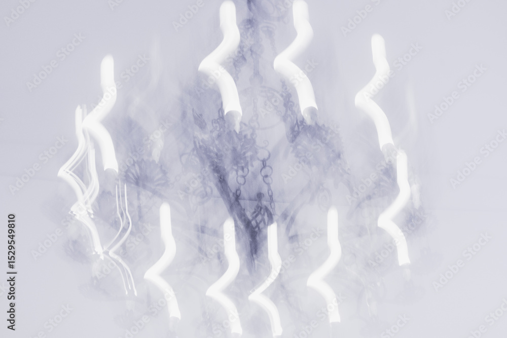 Poster illuminated shapes create dynamic atmosphere at upscale venue