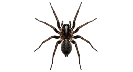 Detailed Dorsal View of a DarkColored Spider
